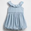 Vestito a bolle in denim per neonati e bambini Vestito a bolle in denim per neonati e bambini