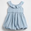 Vestito a bolle in denim per neonati e bambini Vestito a bolle in denim per neonati e bambini