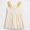 Vestito con spalline annodate ricamato per neonati
