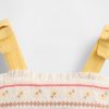 Vestito con spalline annodate ricamato per neonati